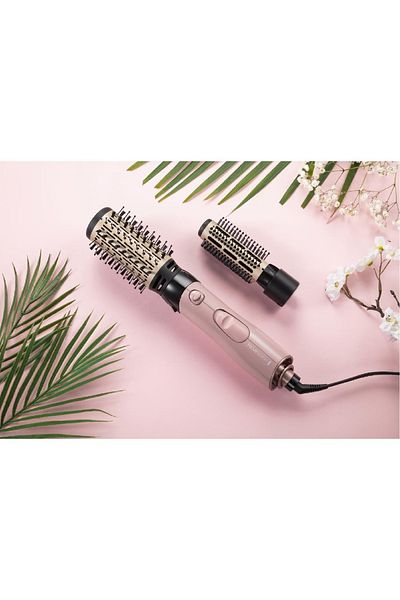 Remington مشط تصفيف وتجفيف الشعر 2 في 1 من جوز الهند، جذوع مطلية بالسيراميك as5901