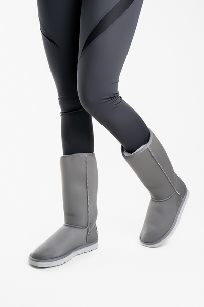 Shupe Kadın Gri İçi Kürklü Uzun Bot