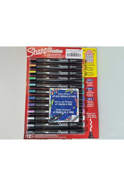 Sharpie 12 Round Tip Acrylic Markers Bls