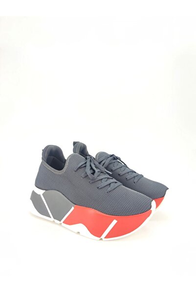 Seniorah Irene Dark Gray Stretch Mesh Women's Sports Shoes