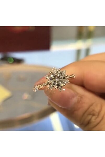 925KOLYE Paris Elsa Karlar Kraliçesi Tektaş Modeli 925 Ayar Gümüş