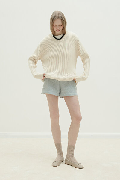 Suud Collection Екрю Роль V комір Казак