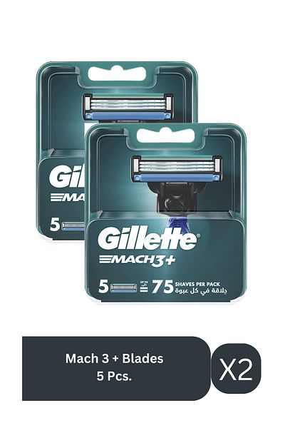 Gillette Mach 3 + Blades 5 Pcs. X2
