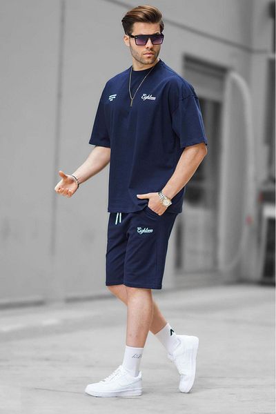 Madmext Σετ ανδρικό σορτς Navy Blue 5937