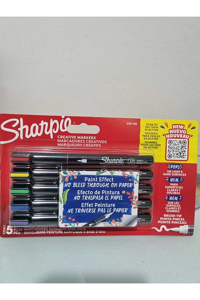 Sharpie Set of 5 Markers Acrylic Round Tip Bls