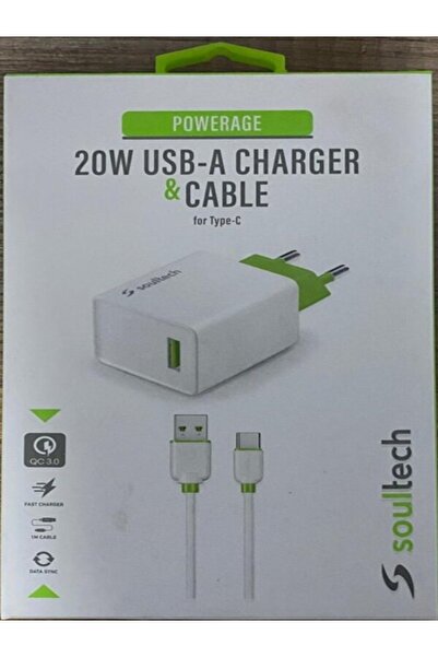 Soultech SC180B-C 20W QC 3.0 Hız.Sey.Şar.&3A T-CDK
