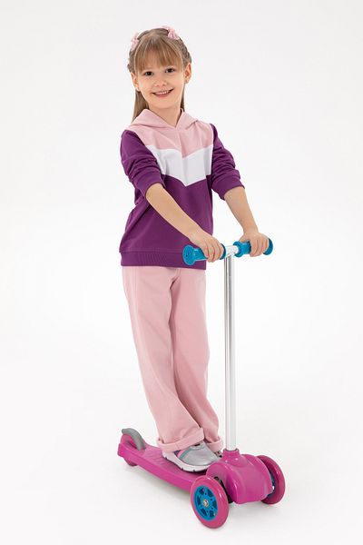 U.S. Polo Assn. Girl's Pink Raised Sweatpants 50296368 -Vr041