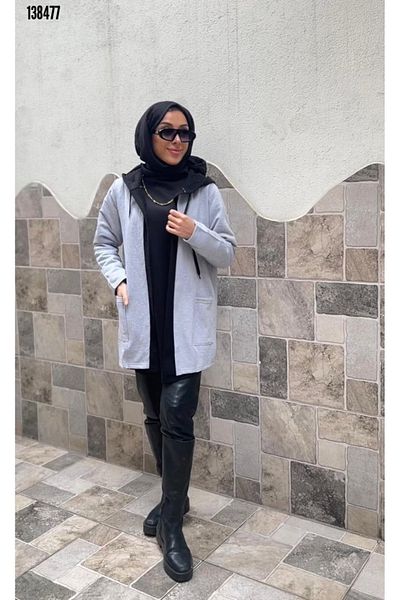Kokosh moda Γυναικείο μακρυμάνικο μπουφάν με κουκούλα με δύο κλωστές