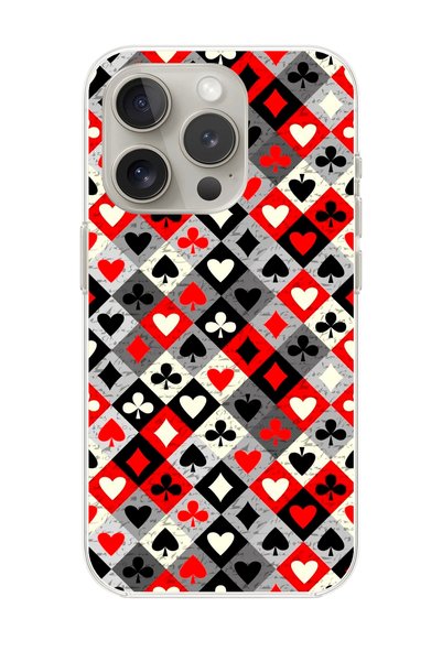 Dali Design iPhone 11 Pro Compatible Transparent Case Playing Card Design 1