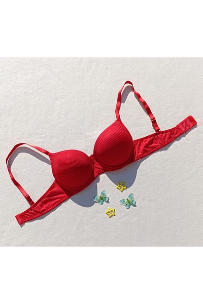 siyalife Ribbed Push up Padded Supported Bra