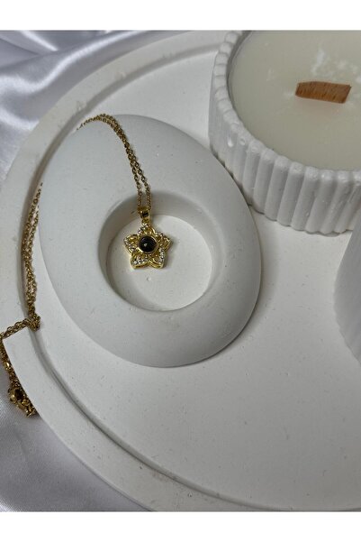 LOVELYSTORE Her Dilde Seni Seviyorum Yazan Çelik Kolye