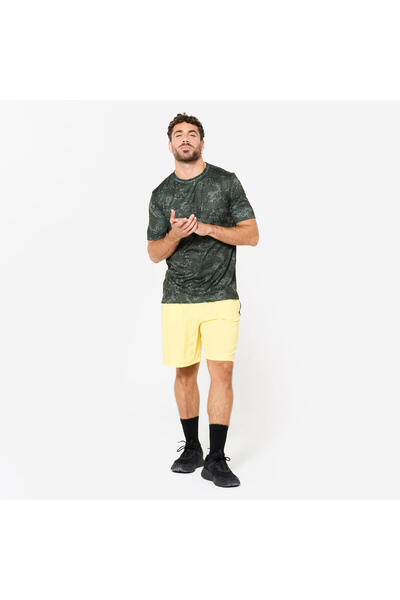 Decathlon Spor Şortu - Fermuarlı Cepli - Pastel Sarı