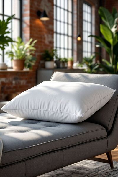 Viselia Pillow Bead Fiber Antibacterial Filling Extra Soft Sleeping Pillow Cotton Stitched Case 1000 Gr