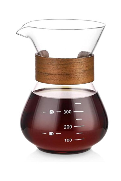 DOPPİO Doppio Pour Over Coffee Maker 400ML/13.5oz, Borosilicate Glass Small Pour Over Carafe