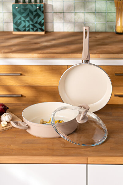 Emsan Crystal 3 Parça Tencere Tava Seti Rosegold