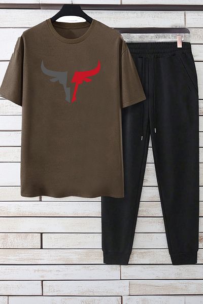 uyguntarz Trainingsanzug-Set mit Bullen-Print, Unisex
