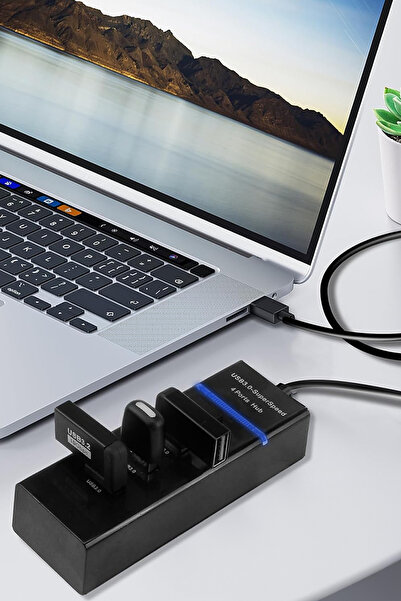 Fresh Moon Usb Hub Çoklayıcı 3.0 4 Portlu Usb Çoğaltıcı Laptop Notebook Macbo...