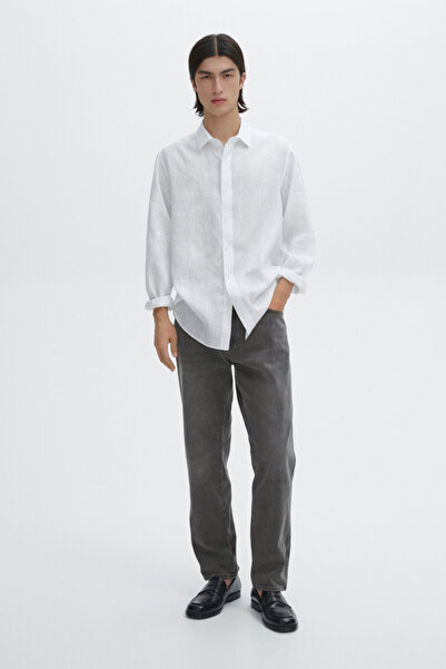 Massimo Dutti Hafif %100 keten gömlek