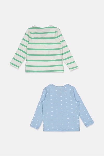 Tchibo Toddlers Unisex 2 Pcs Long Sleeves Wrap Jacket, Blue