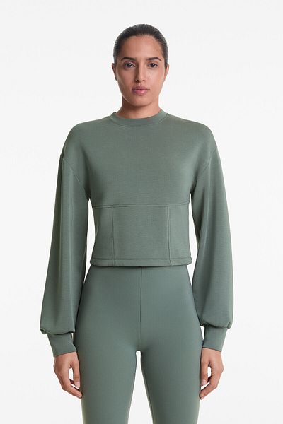 Oysho Crop sweatshirt with soft-touch modal