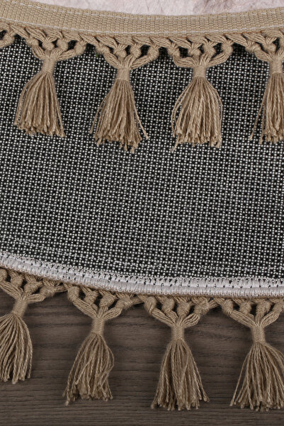 Dokumacıoğlu Nova Vizon - Кръгла постелка за баня с помпон, 120x120 см, неплъзгаща се основа и килим, който може да се пере