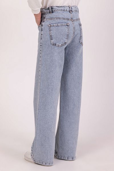 DMB BOYS & GIRLS Female Child Cotton Waist Adjustable Wide Leg Jeans