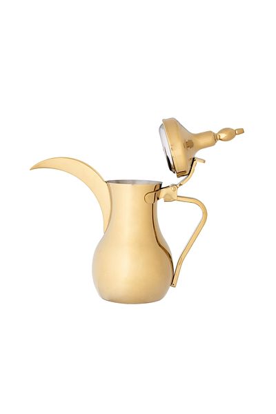 Bohara Indian Stanless Steel Coffee Dallah Golden Color 1 Litter