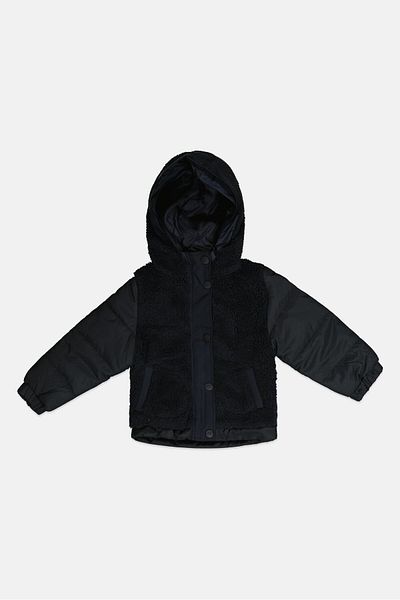 Limited Too Toddlers Boy Textured Hooded Jacket, Black