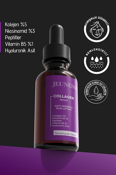 Jeunesse Vitamin C + Collagen + Hyaluronic Acid Face Serum Set of 3