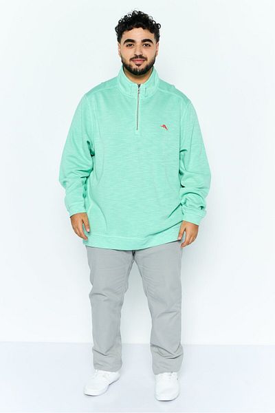 Tommy Bahama Men Tobago Bay Half Zip Sweatshirt, Turqoise
