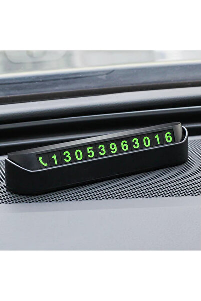 KDOT Binek Araçlar Fosforlu Geçici Park Kartı - Aç-Kapa Numaratör Siyah