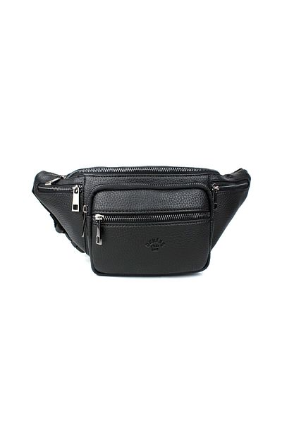 deri,se club Men's Black Color Multi-Pocket Shoulder and Waist Bag