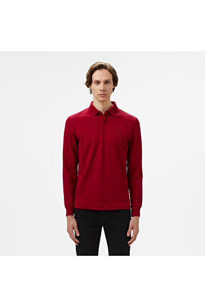 Lacoste Erkek Regular Fit Uzun Kollu Bordo Paris Polo