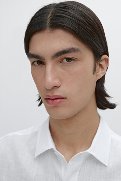 Massimo Dutti Hafif %100 keten gömlek