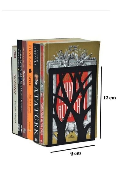 uberKraft Tree Patterned Metal Book Support - Book Holder - Home and Office Decorative Accessory (Set of 2)