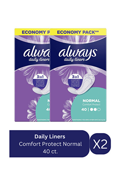 Always Daily Panty Liners | Normal | 40 pcs | Twin Pack