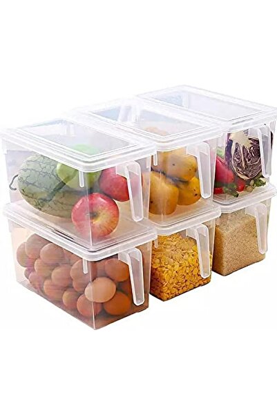 Generic صناديق تخزين الطعام مع الأغطية والمقابض، عبوة من قطعتين