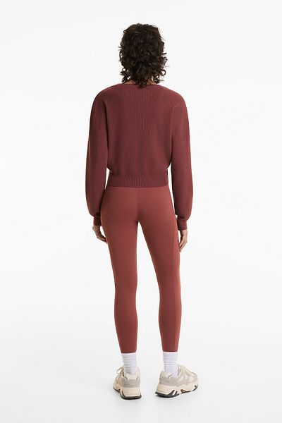 Oysho Knit crop jumper with crossover design