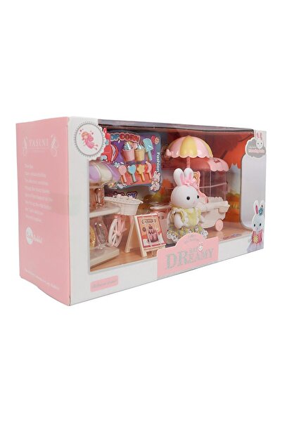 PopŞeker Mini Tavşan Ailesiyle Eğlenceli Bir Gün! Bisiklet Yemek Standı Seti