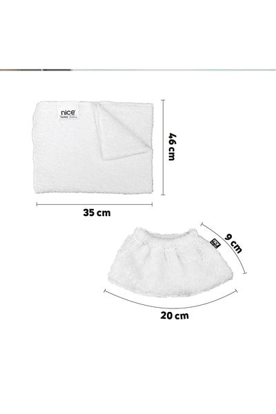 NİCE Polti-Karcher Steam Cleaner - 3 Elastic Compatible Towel Cloth Set (Niceset M6)