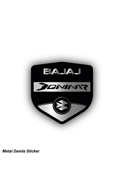 Motiker BAJAJ DOMINAR METAL DAMLA STICKER ETİKET MODELİ