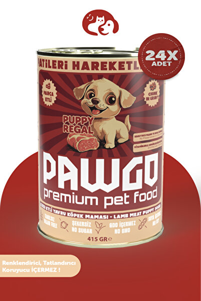 Puppy Regal | Kuzulu | 400g X 24 | Yavru-mini Irk | Parça Etli | Köpek Yaş Mama