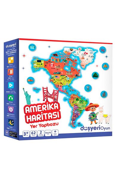 Düşyeri Game Land Puzzle America Map Land Puzzle