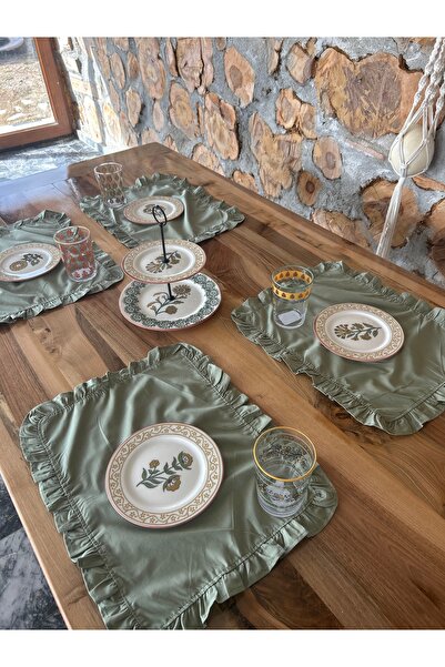 Fiora Home Amerikan Servis % 100 Pamuk Poplin Kumaş Yeşil