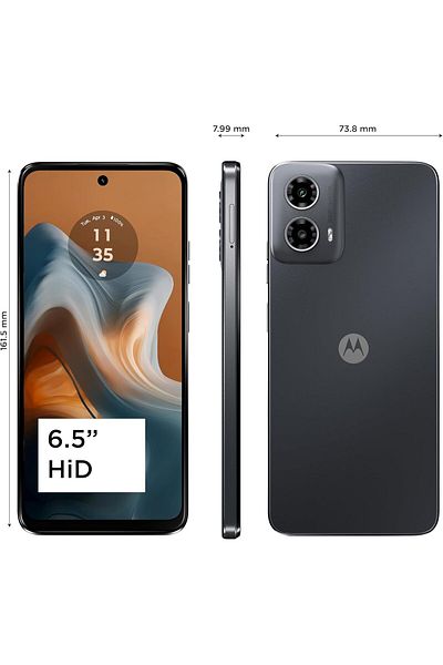 Motorola g34 5G، ثنائي الشريحة 8 جيجابايت + 8 جيجابايت رام، 128 جيجابايت روم (أسود فحمي) - الإصدار الدولي