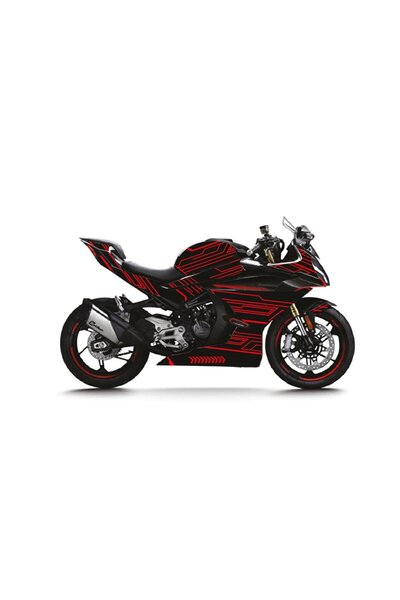 Motiker CFMOTO 450SR Redstone Parçalı Kaplama Sticker Etiket Modeli Kırmızı
