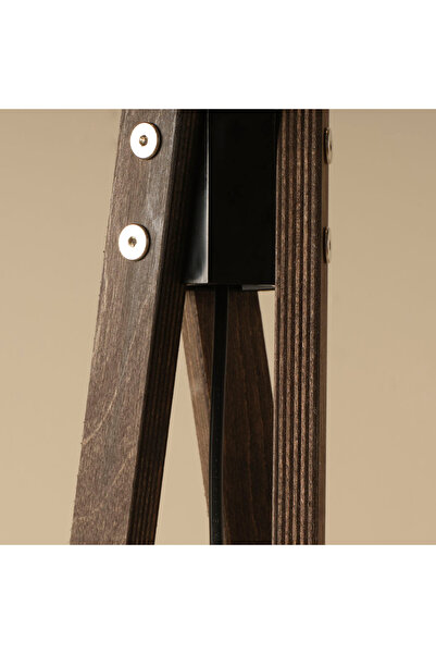 Bella Maison Bella Ahşap Lambader Gri-Ceviz (40x40x125 cm)