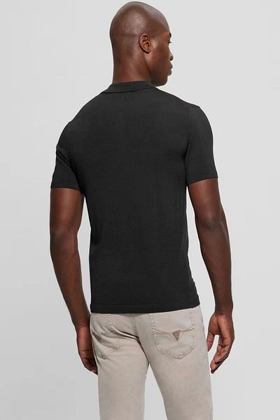 Guess Ανδρικό μαύρο μπλουζάκι Dane Tech Ss Polo Swtr M4yr00z3dm0-jblk