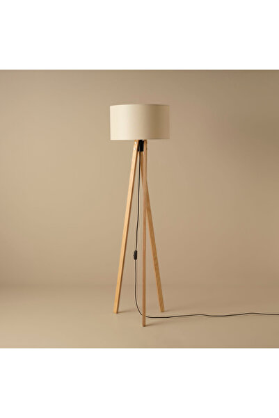 Bella Maison Bella Ahşap Lambader Krem-Huş (40x40x125 cm)