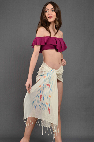 Dosimira Fish Patterned Pareo - Wavy with Bag